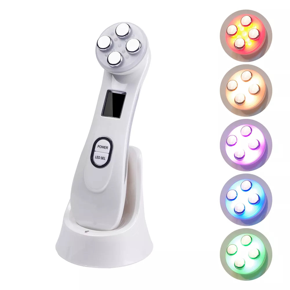 4-in-1 RF Face Lifting Machine: EMS, Micro-current, LED Photon, and Massager for Facial Rejuvenation