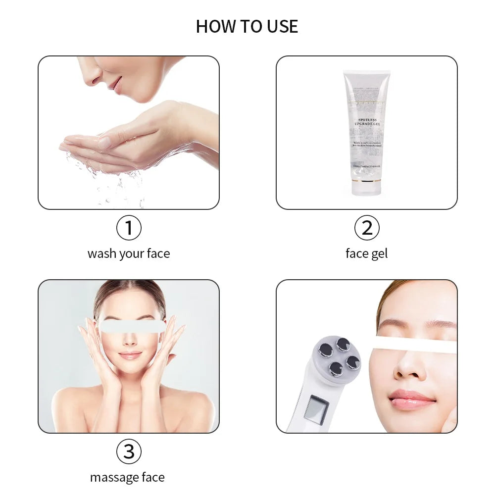 4-in-1 RF Face Lifting Machine: EMS, Micro-current, LED Photon, and Massager for Facial Rejuvenation